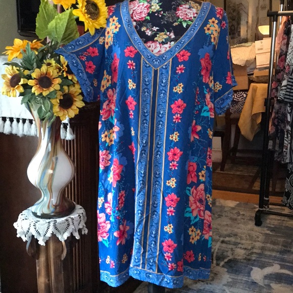 Flying Tomato Dresses & Skirts - NWT Flying Tomato Plus Size 3X Blue Floral Dress